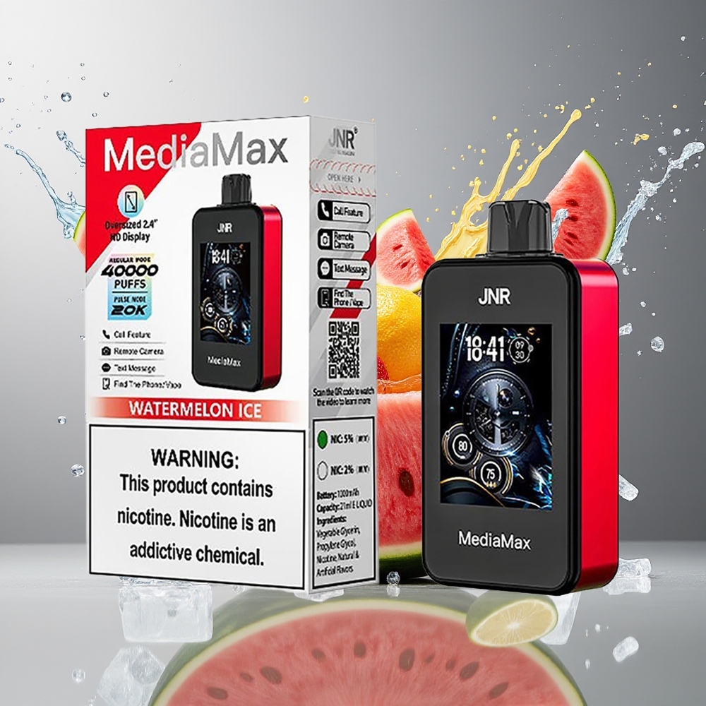 JNR MediaMax 40000 Puffs Norge Engros 1000mAh 21mL 5% Vannmelon Is Dual Mesh Coil Type-C