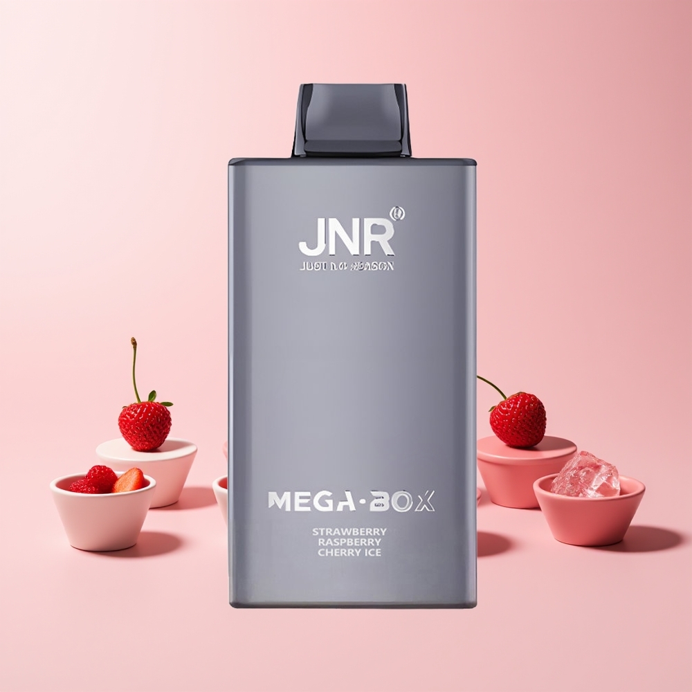 JNR Mega Box 25000 Puff Engangs Vape Jordbær Bringebær Kirsebær Is Norge Engros 30ml 850mAh Dual Mesh Type-C