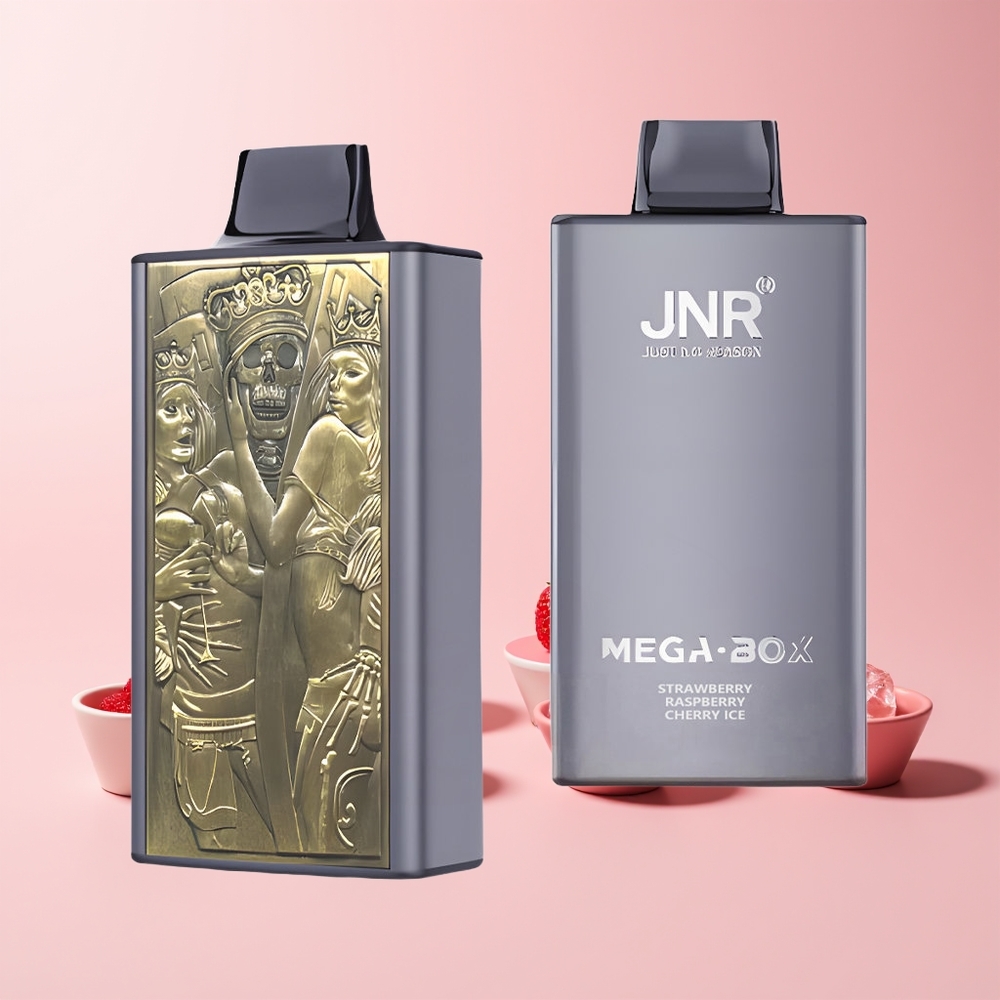 JNR Mega Box 25000 Puff Engangs Vape Jordbær Bringebær Kirsebær Is Norge Engros 30ml 850mAh Dual Mesh Type-C