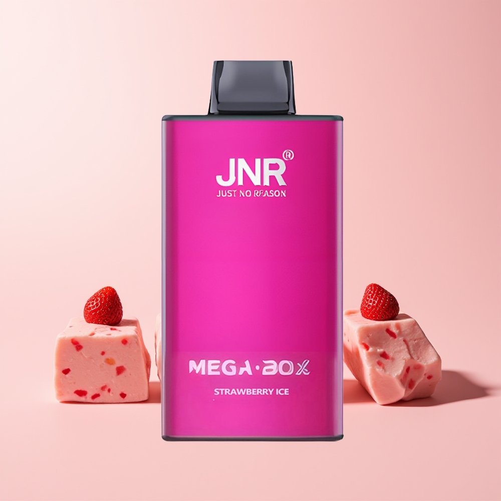 JNR Mega Box 25000 Puff Engangs Vape Jordbær Is Norge Engros 30ml 850mAh Dual Mesh