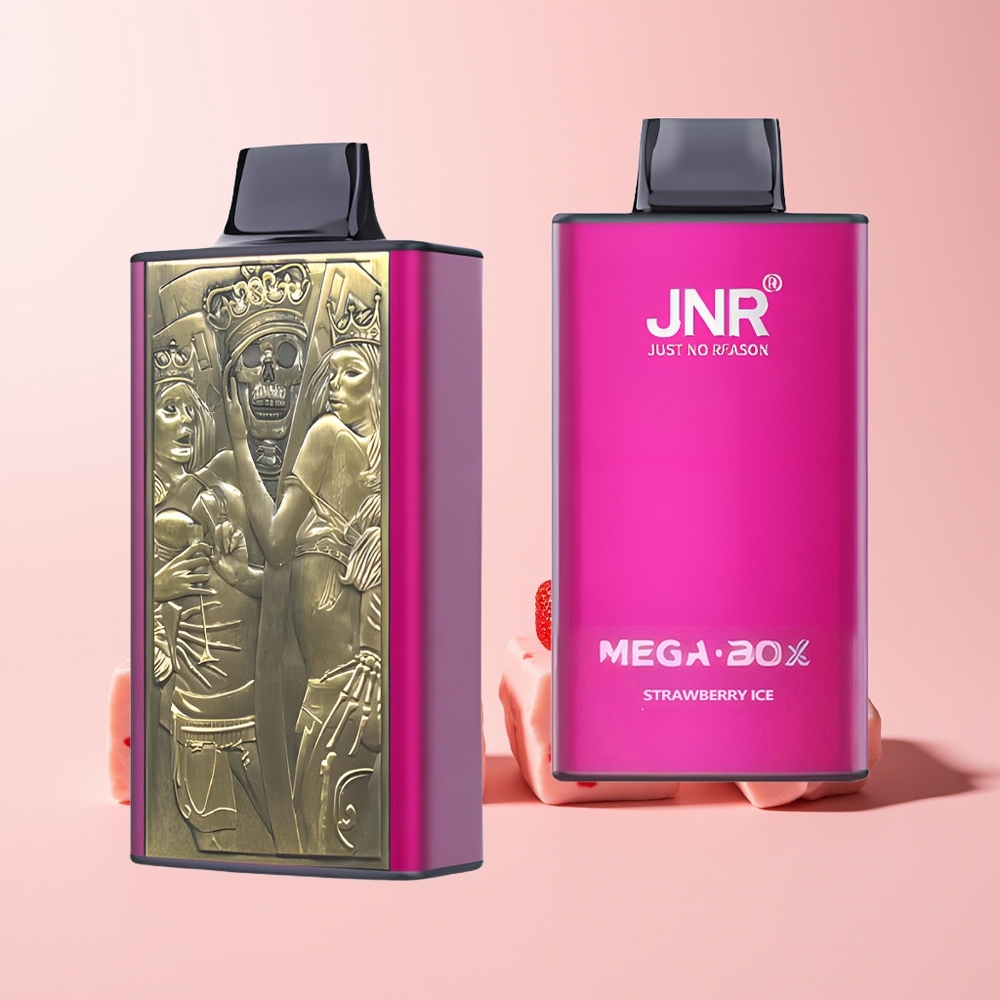 JNR Mega Box 25000 Puff Engangs Vape Jordbær Is Norge Engros 30ml 850mAh Dual Mesh