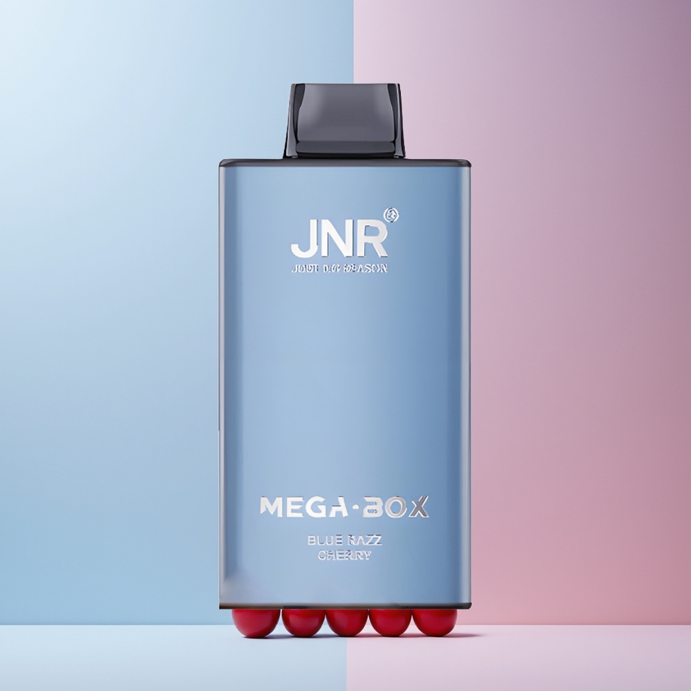 JNR Mega Box 25000 Puffs Norge Engros 30ml Blå Bringebær Type-C Lading