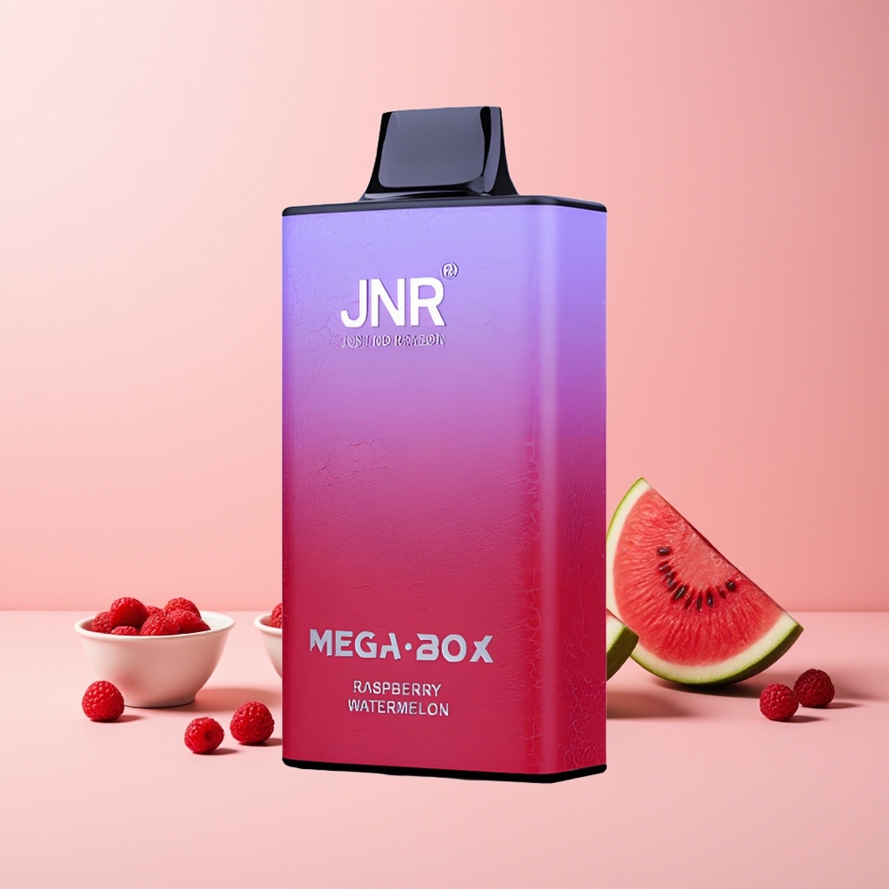 JNR Mega Box 25000 Puffs Norge Engros 850mAh Type-C Bringebær Vannmelon