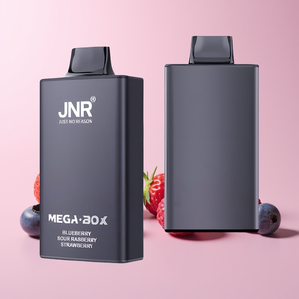 JNR Mega Box 25000 Puffs Norge Engros Blåbær Sur Bringebær Jordbær 30ml 850mAh Dual Mesh