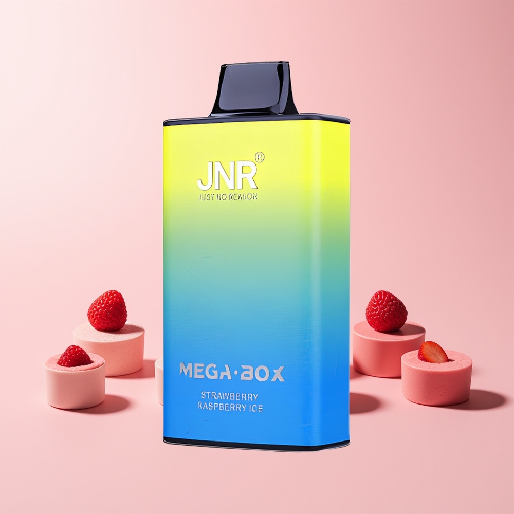 JNR Mega Box 25000 Puffs Norge Engros Disposable Vape Jordbær Bringebær Is 30ml 850mAh Dual Mesh