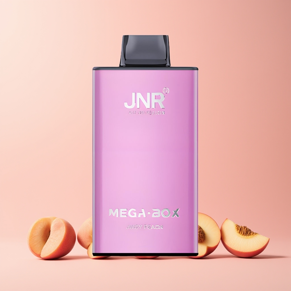 JNR Mega Box 25000 Puffs Norge Engros Disposable Vape Saftig Fersken 30ml 850mAh Dual Mesh Coil Type-C