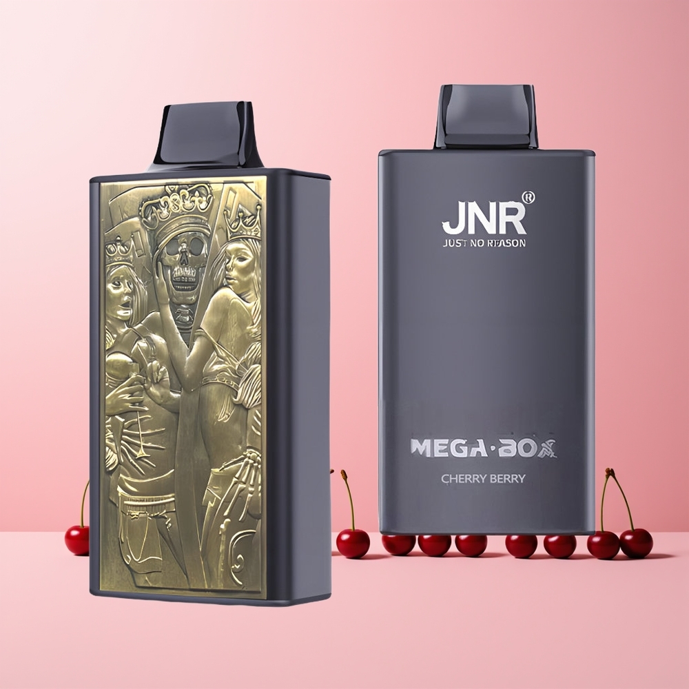 JNR Mega Box 25000 Puffs Norge Engros Dual Mesh Type-C Kirsebær Bær