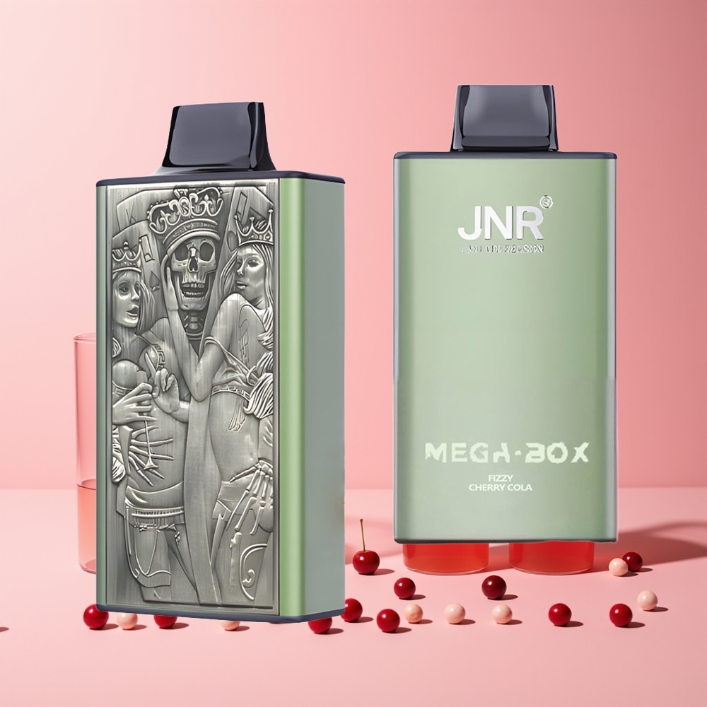 JNR Mega Box 25000 Puffs Norge Engros Fizzy Kirsebær Cola 30ml 850mAh Dual Mesh