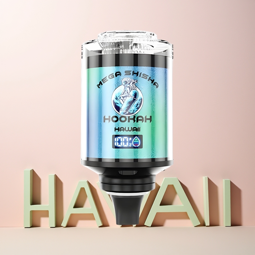 JNR Mega Shisha Hookah 100K Norge Engros 2200mAh Type-C Skjerm Hawaii