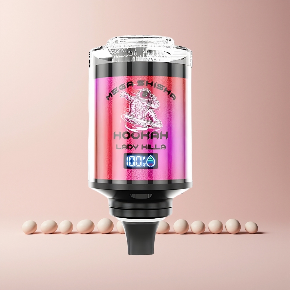 JNR Mega Shisha Hookah 100K Norge Engros Desktop 70mm 100K Puffs 60ml 2200mAh Type-C Lady Killa