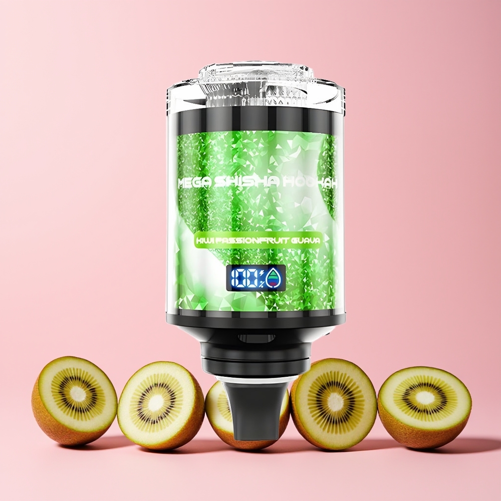 JNR Mega Shisha Hookah 100K Norge Engros Skrivebord Kompatibel Kiwi Pasjonsfrukt Guava 2200mAh