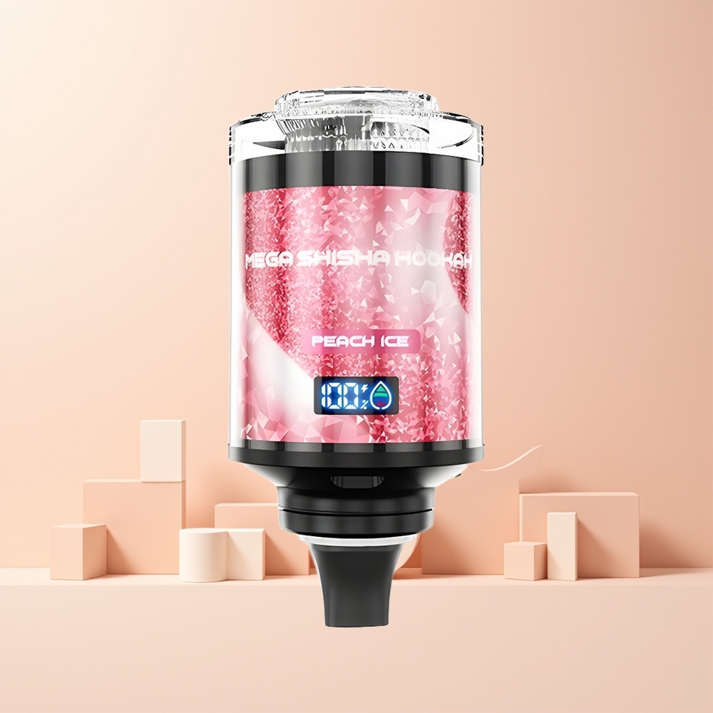 JNR Mega Shisha Hookah 100K Norge Engros Skrivebordskompatibel Fersken Is 2200mAh Type-C Luftstrøm