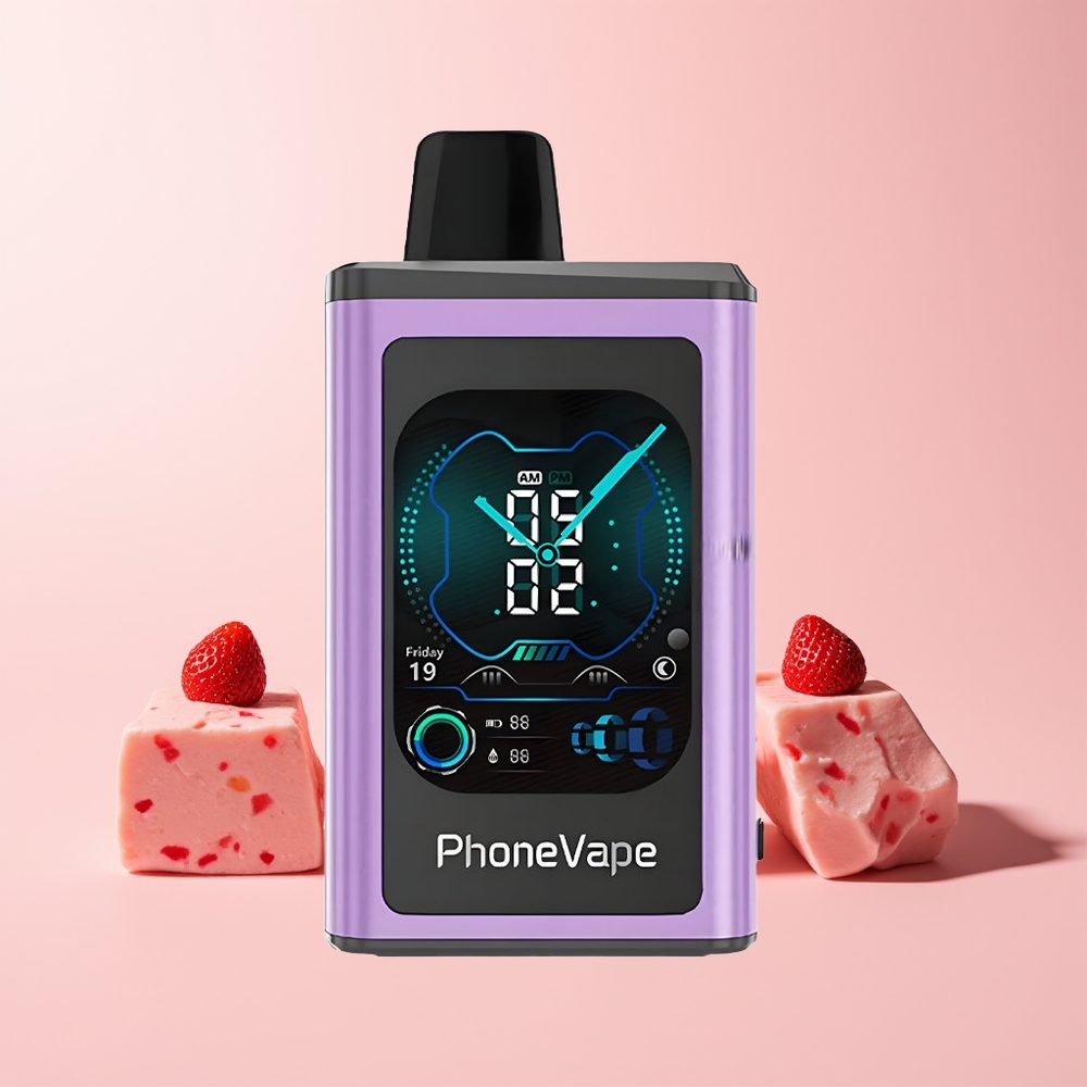 JNR PhoneVape 30000 puffs Norge Engros Type-C Turbo App Styret Jordbær Is