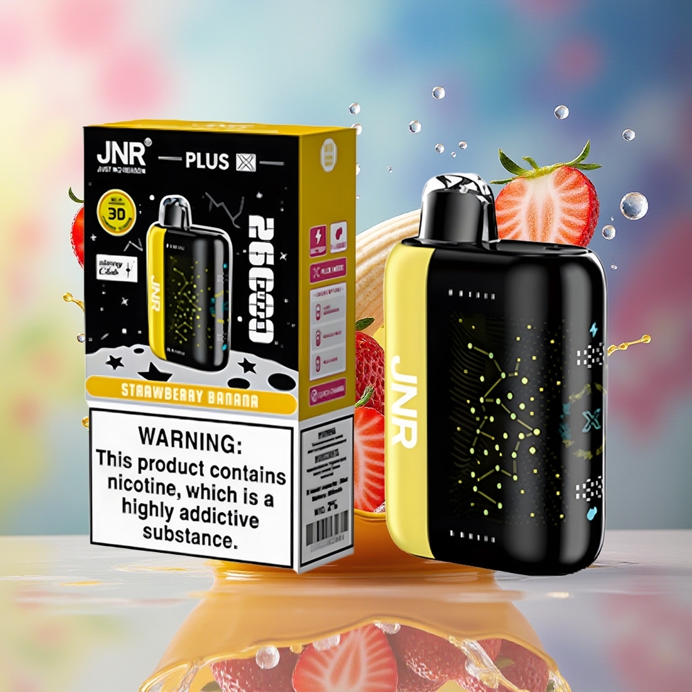 JNR Plus-X 26000 Puffs Norge Engros 850mAh Type-C Jordbær Banan
