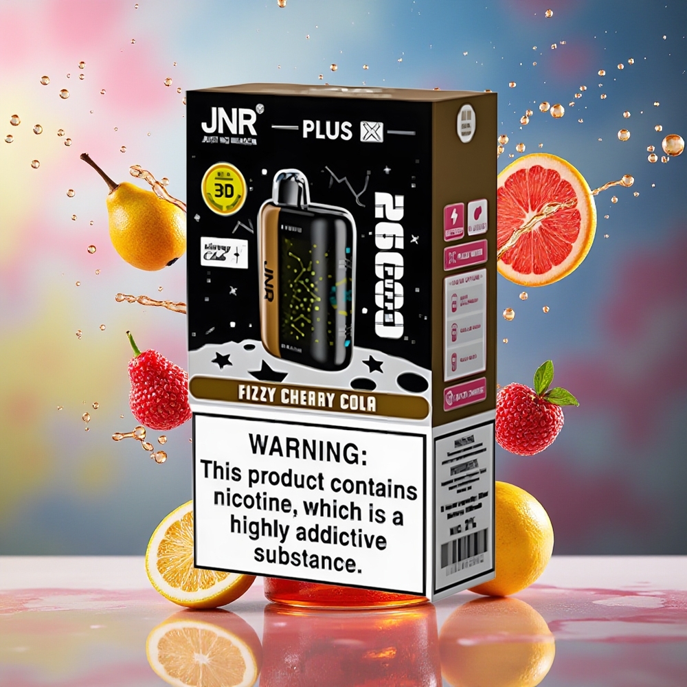 JNR Plus-X 26000 Puffs Norge Engros Fizzy Kirsebær Cola 850mAh 28ml 2% Dual Mesh