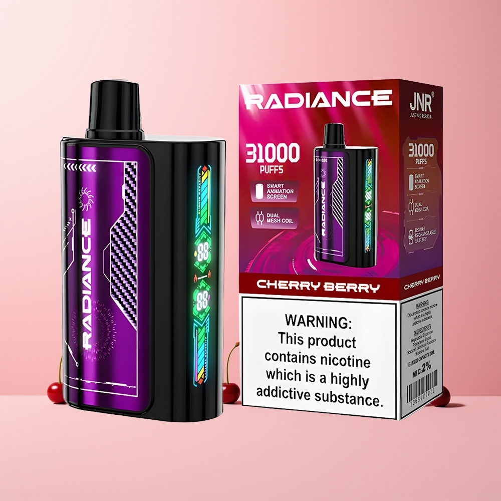 JNR Radiance 31000 Puff Engangs Vape Kirsebær Bær Norge Engros 28ml 2% Nikotin
