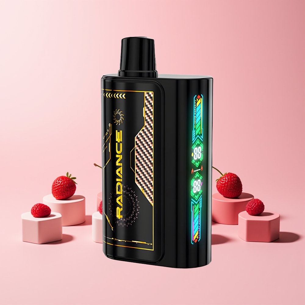 JNR Radiance 31000 Puff Norge Engros 28ml Dual Mesh Batteri Jordbær Bringebær Kirsebær Is