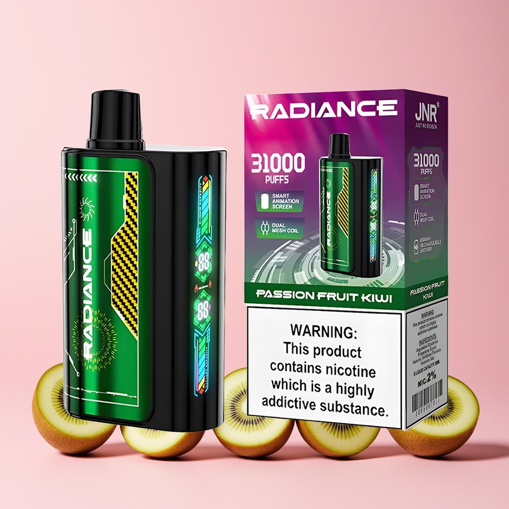 JNR Radiance 31000 Puffs Norge Engros 28ml Dual Mesh Coil Type-C Pasjonsfrukt Kiwi