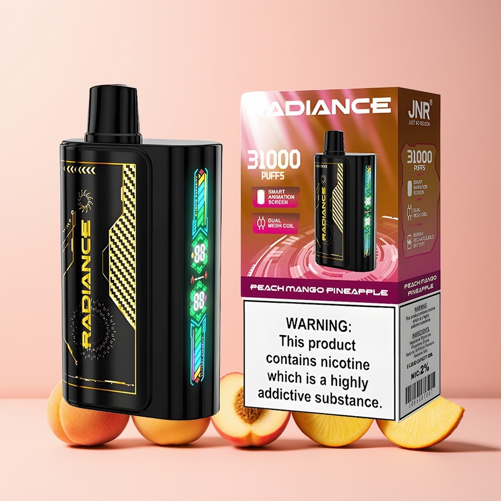 JNR Radiance 31000 Puffs Norge Engros 28ml Dual Mesh Fersken Mango Ananas