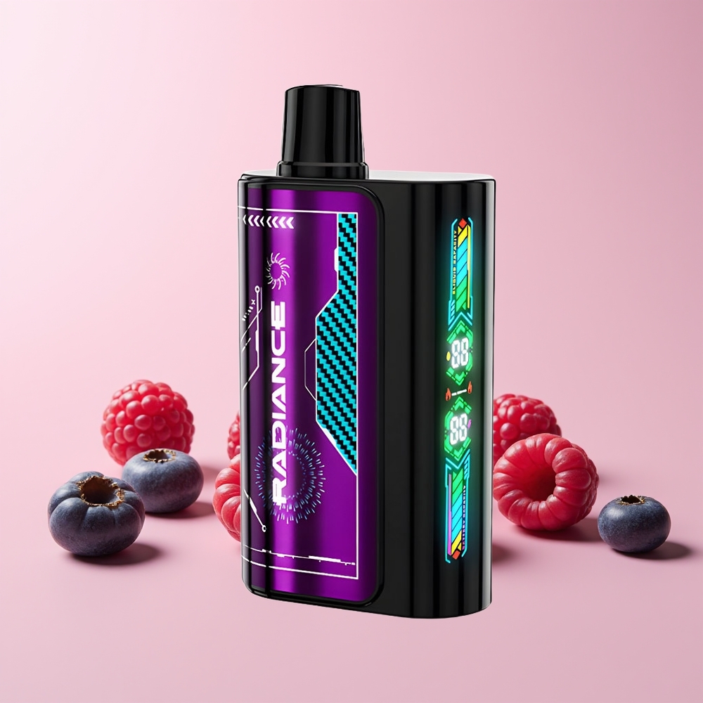 JNR Radiance 31000 Puffs Norge Engros Blåbær Sur Bringebær 28ml Dual Mesh 2%
