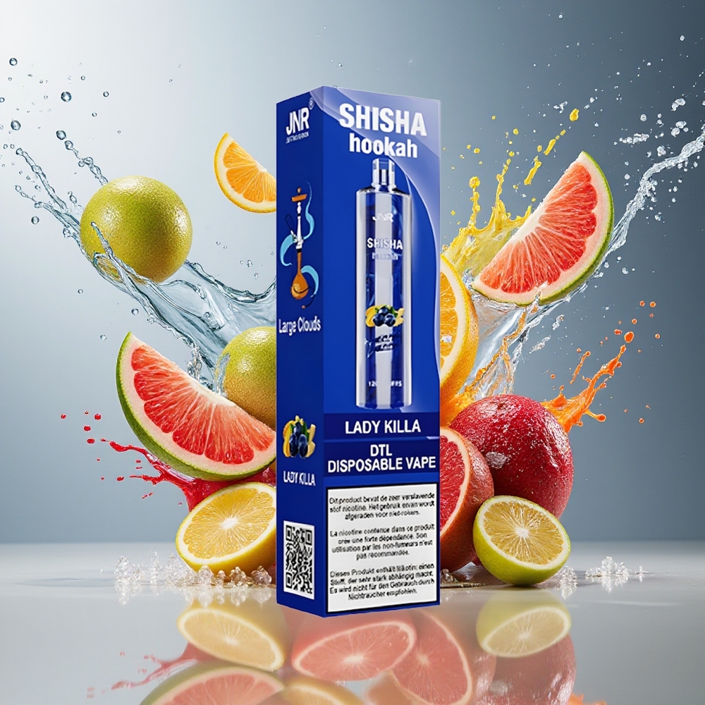 JNR Shisha Hookah 12000 Puffs 750mAh Type-C Norge Engros Lady Killa