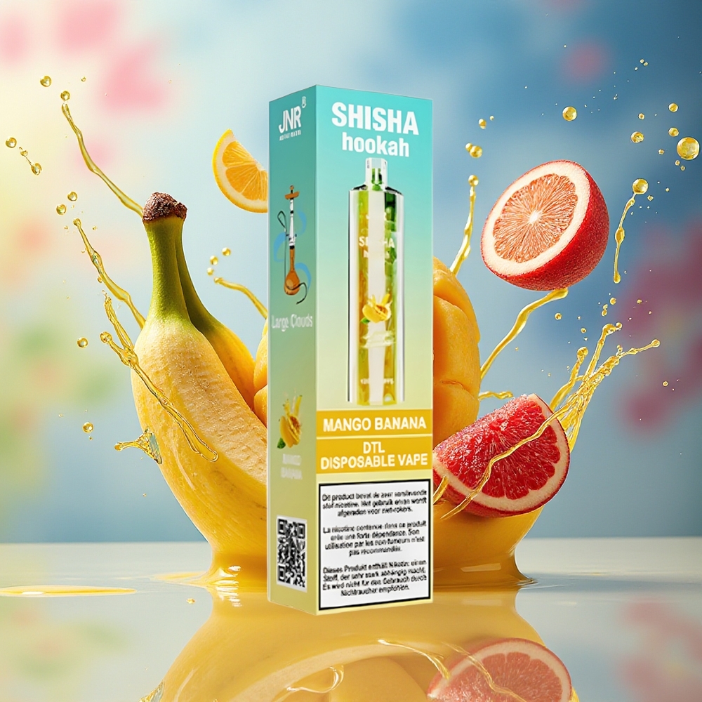 JNR Shisha Hookah 12000 Puffs Norge Engros 750mAh Type-C Mango Banan