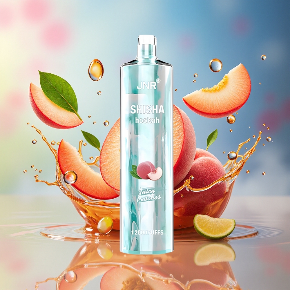 JNR Shisha Hookah 12000 Puffs Norge Engros Juicy Peaches 750mAh Type-C