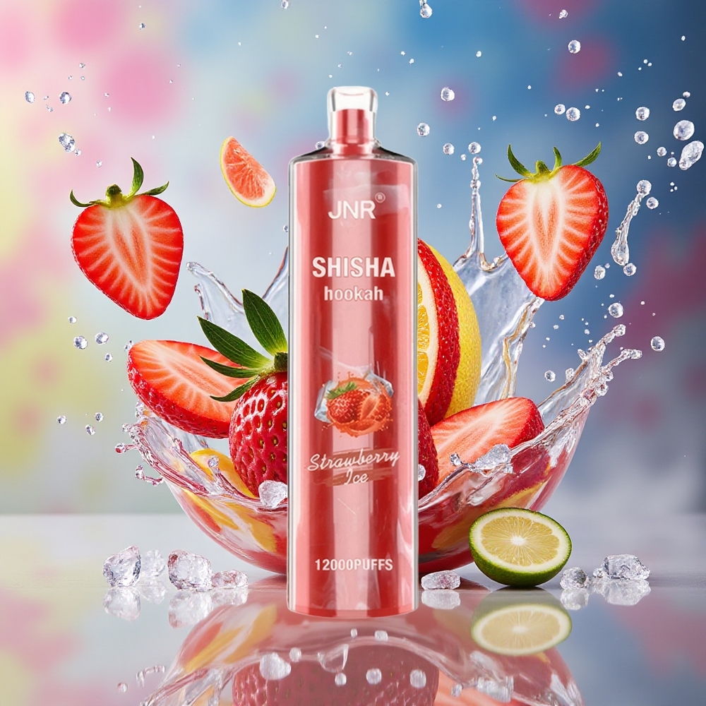 JNR Shisha Hookah 12000 Puffs Norge Engros Type-C 24ml Jordbær Is