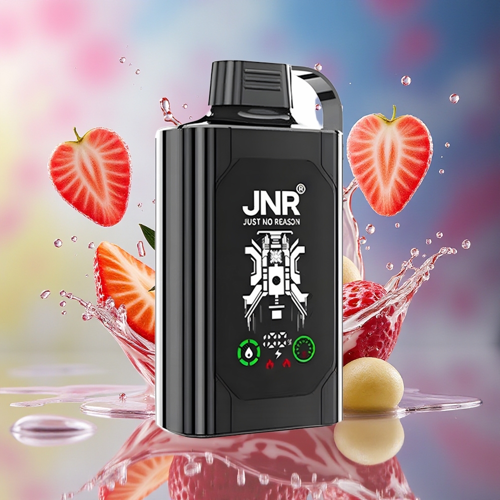 JNR Shisha Hookah Box 20500 Puffs HD Display 1000mAh 25ml Dual Mesh Coil Type-C Norge Engros Jordbær Drue