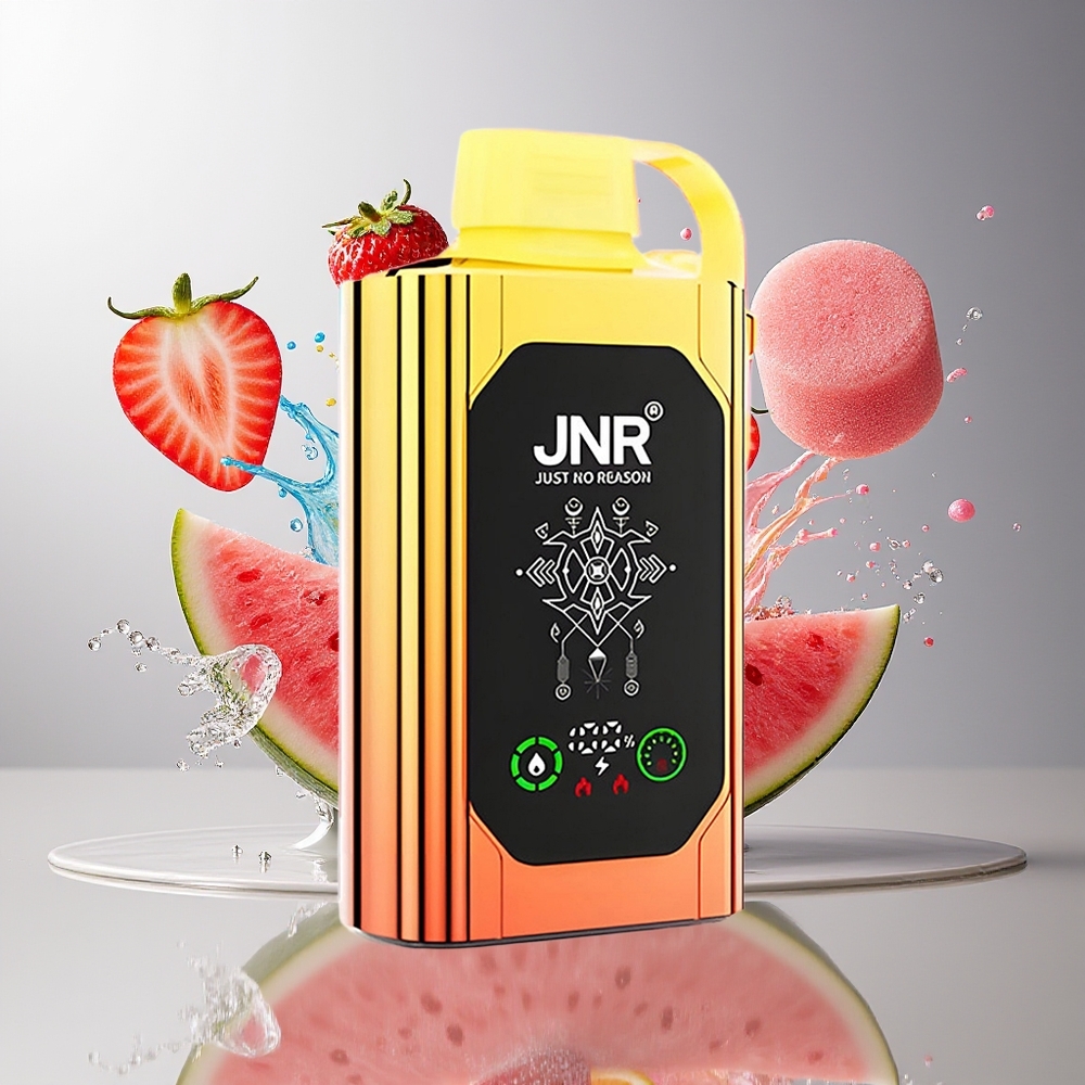 JNR Shisha Hookah Box 20500 Puffs HD Display 1000mAh 25ml Dual Mesh Coil Type-C Norge Engros Vannmelon Jordbær Tyggegummi