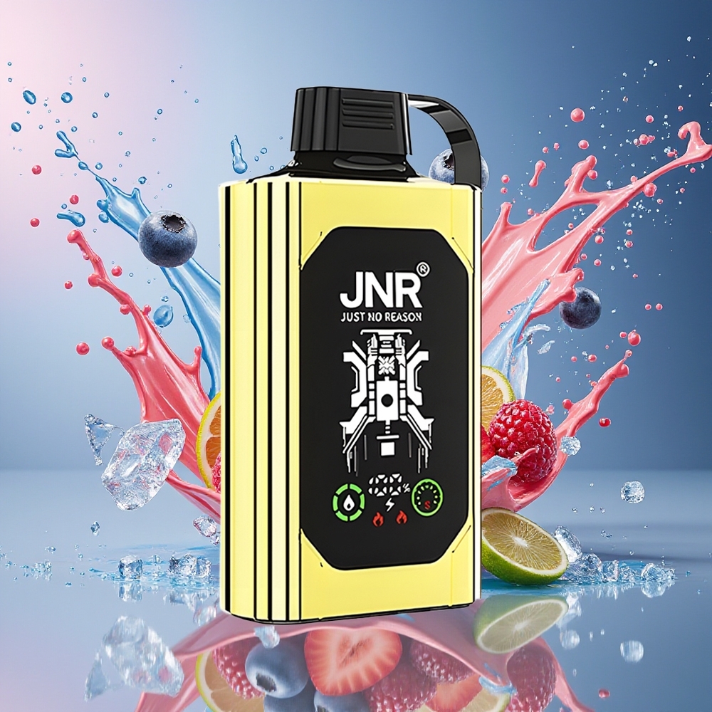 JNR Shisha Hookah Box 20500 Puffs HD Skjerm 1000mAh 25ml Dual Mesh Coil Type-C 0% 2% 5% Blåbær Is Norge Engros