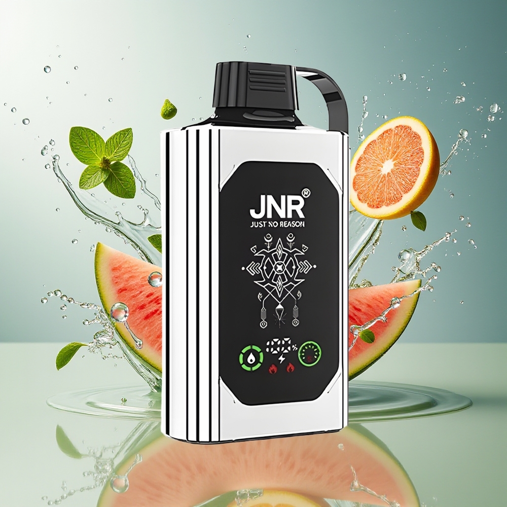 JNR Shisha Hookah Box 20500 Puffs Norge Engros HD Display 1000mAh 25ml Dual Mesh Coil Double Melon Mynte Type-C