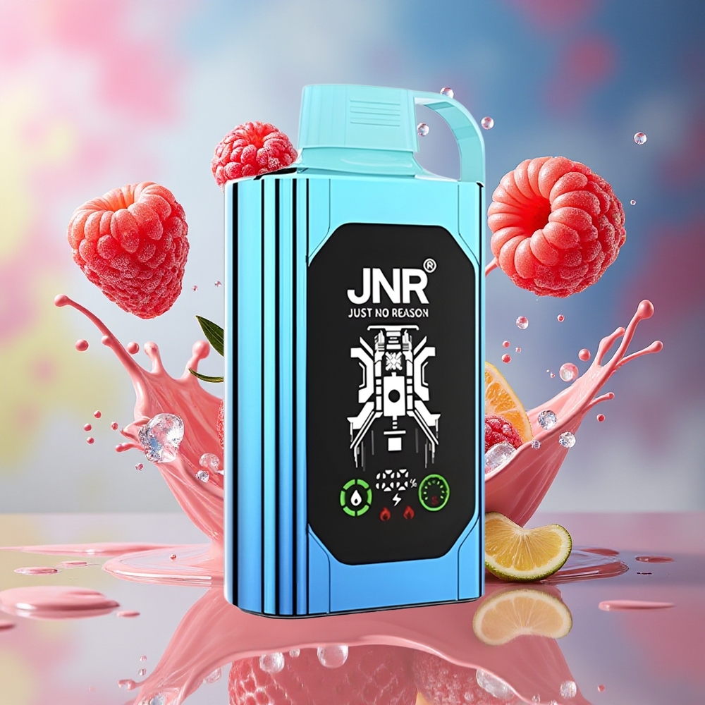 JNR Shisha Hookah Box 20500 Puffs Norge Engros HD Display Type-C 25ml Jordbær Bringebær Godteri