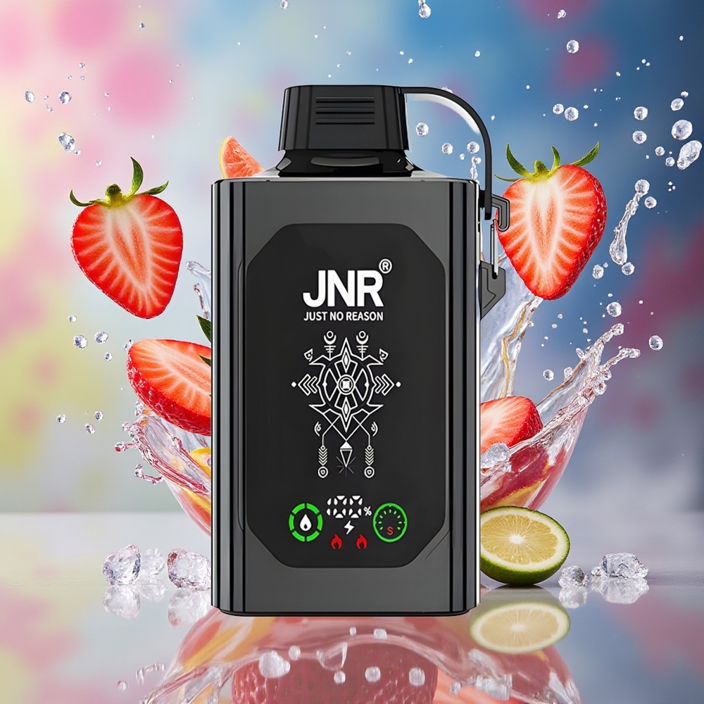 JNR Shisha Hookah Box 20500 Puffs Norge Engros HD Skjerm 1000mAh 25ml Dual Mesh Jordbær Is