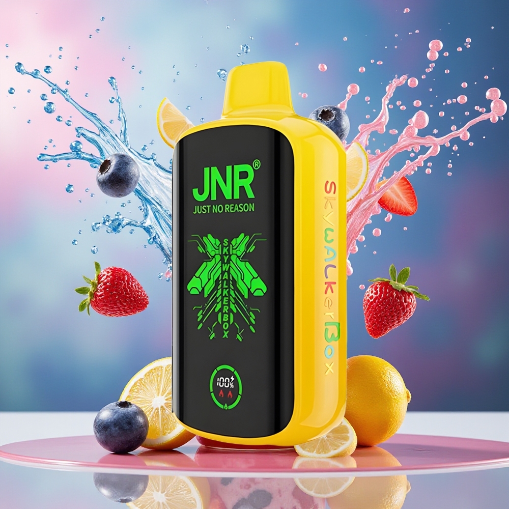 JNR Skywalker Box 21000 Puffs Norge Engros Blåbær Sitronade 850mAh 25ml Dual Mesh Type-C Skjerm 0%2%5%