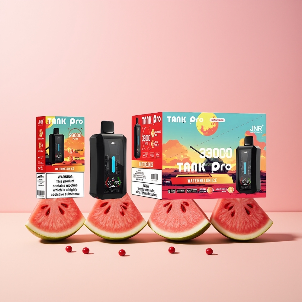 JNR Tank Pro 33000 Puff Norge Engros Digital Display 28ml Vannmelon Is 2% Nikotin