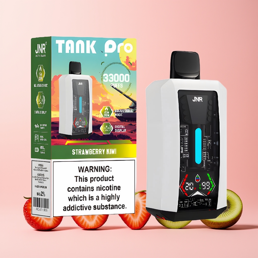 JNR Tank Pro 33000 Puff Norge Engros Digital Display Type-C Jordbær Kiwi