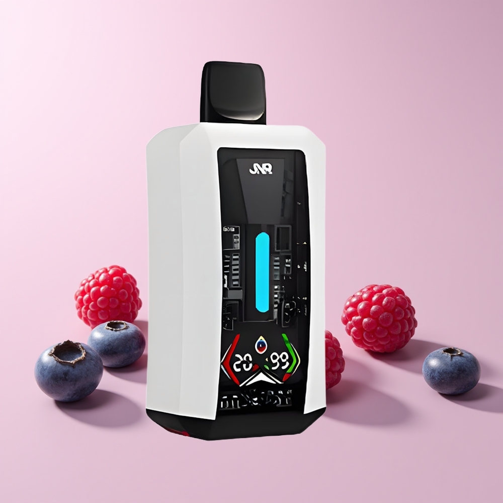 JNR Tank Pro 33000 Puff Norge Engros Digital Skjerm Blåbær Sur Bringebær 28ml 2% Nikotin
