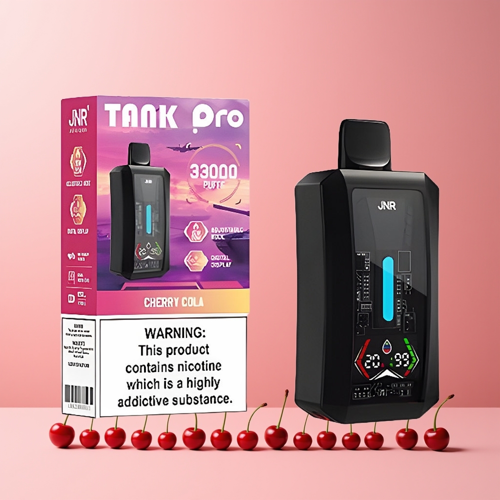 JNR Tank Pro 33000 Puffs Norge Engros Digital Display Dual Mesh Kirsebær Cola