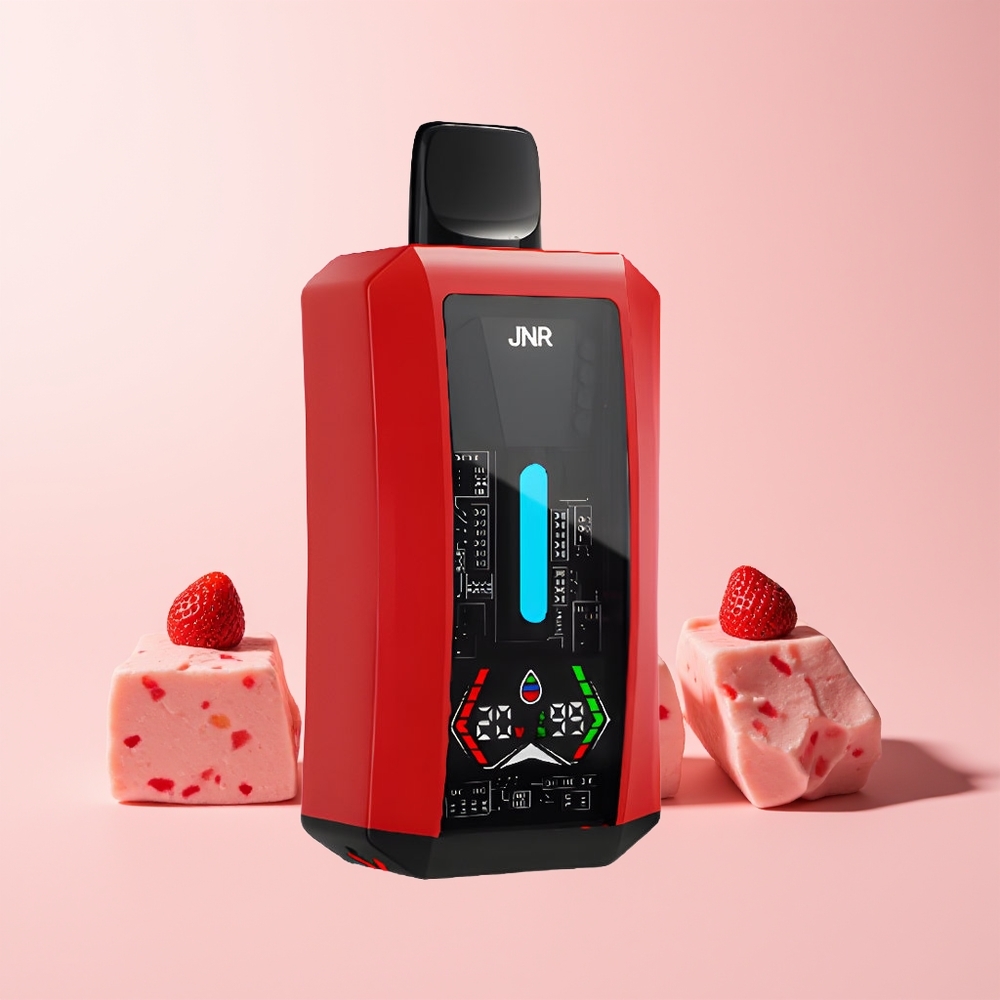 JNR Tank Pro 33000 Puffs Norge Engros Digital Display Jordbær Is 28ml Type-C