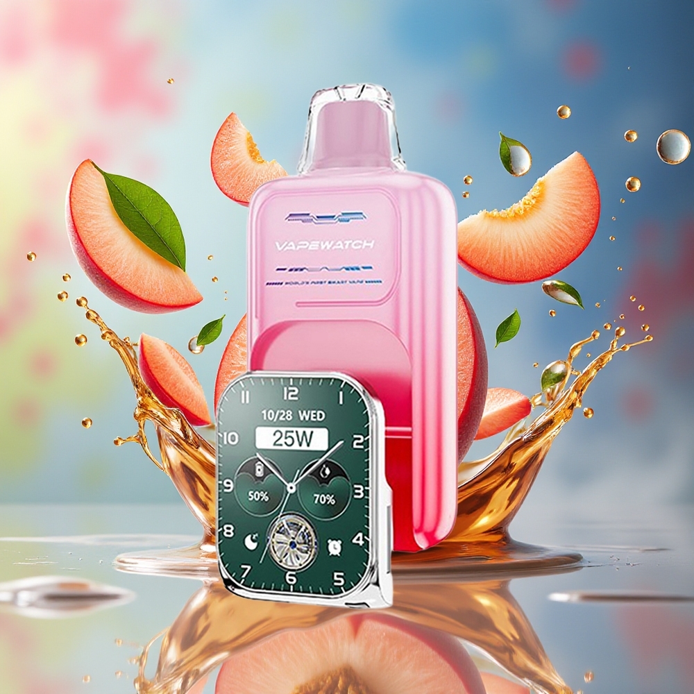 JNR VapeWatch 30000 Puffs 1000mAh 19mL 5% Norge Engros Georgisk Fersken