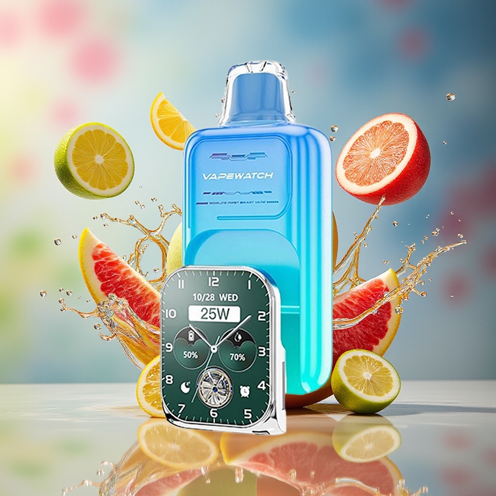 JNR VapeWatch 30000 Puffs 1000mAh Type-C Norge Engros Sur Eple Is