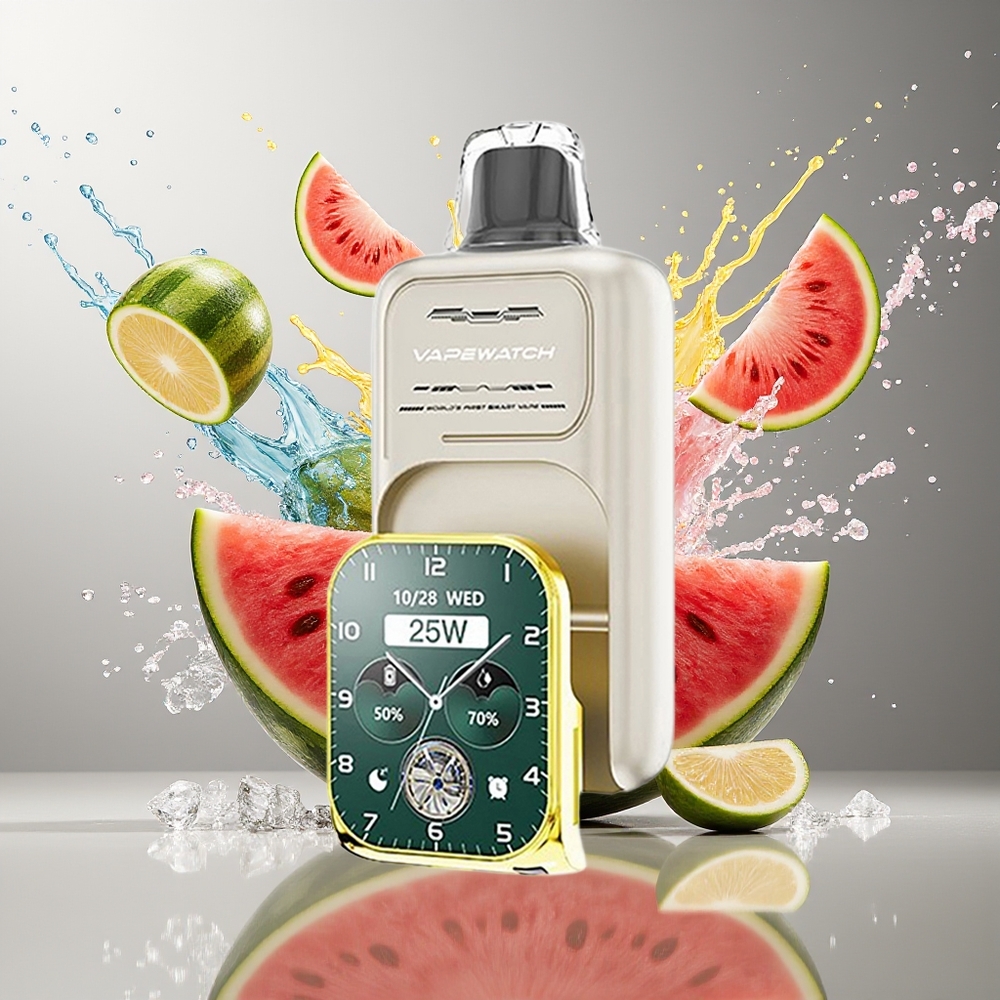 JNR VapeWatch 30000 Puffs 1000mAh Type-C Vannmelon Is Norge Engros