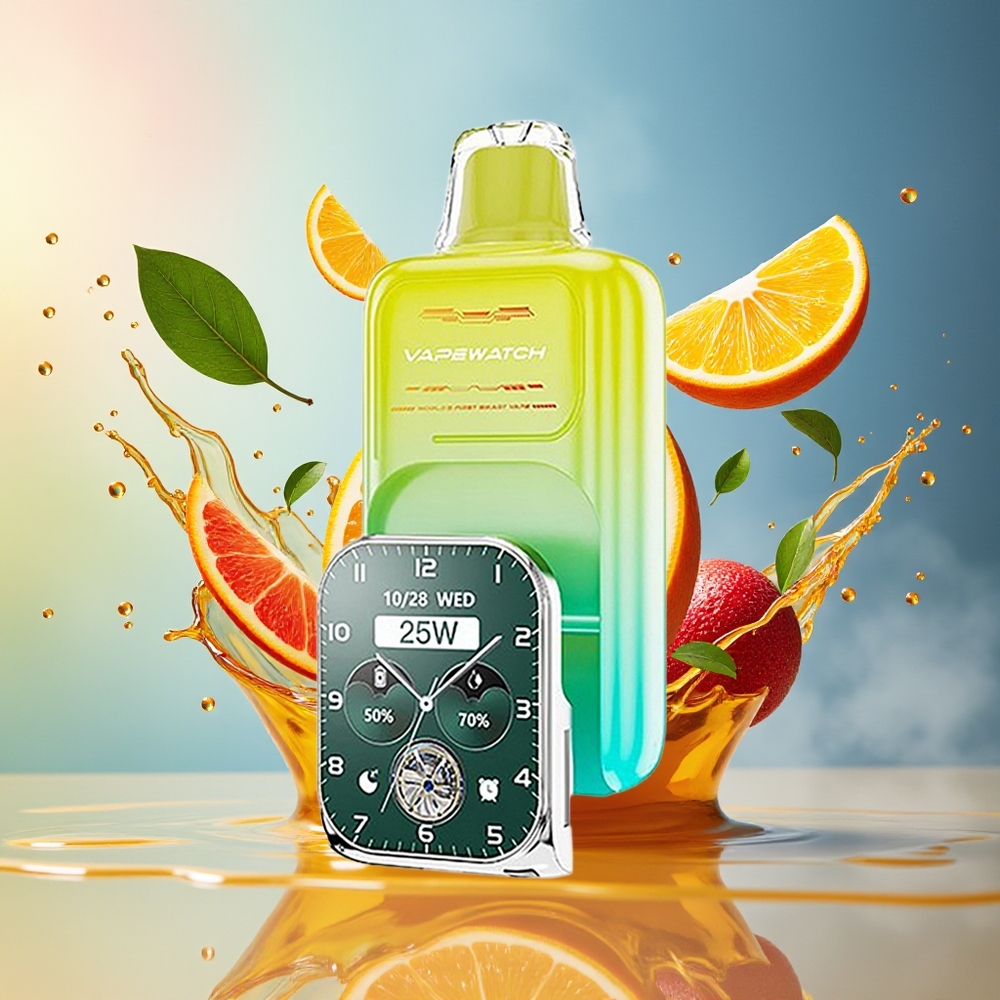 JNR VapeWatch 30000 Puffs Norge Engros 1000mAh Type-C Oransje Mango