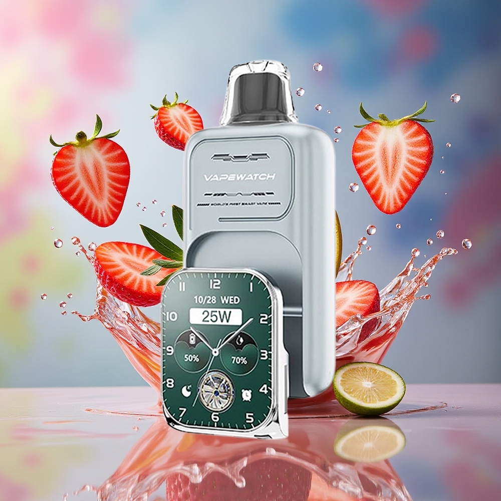 JNR VapeWatch 30000 Puffs Norge Engros Type-C Hurtiglading 1000mAh Jordbæris