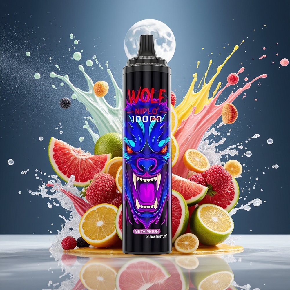 JNR Wolf Niplo 10000 Puffs 20ml 650mAh Type-C Norge Engros Metamåne