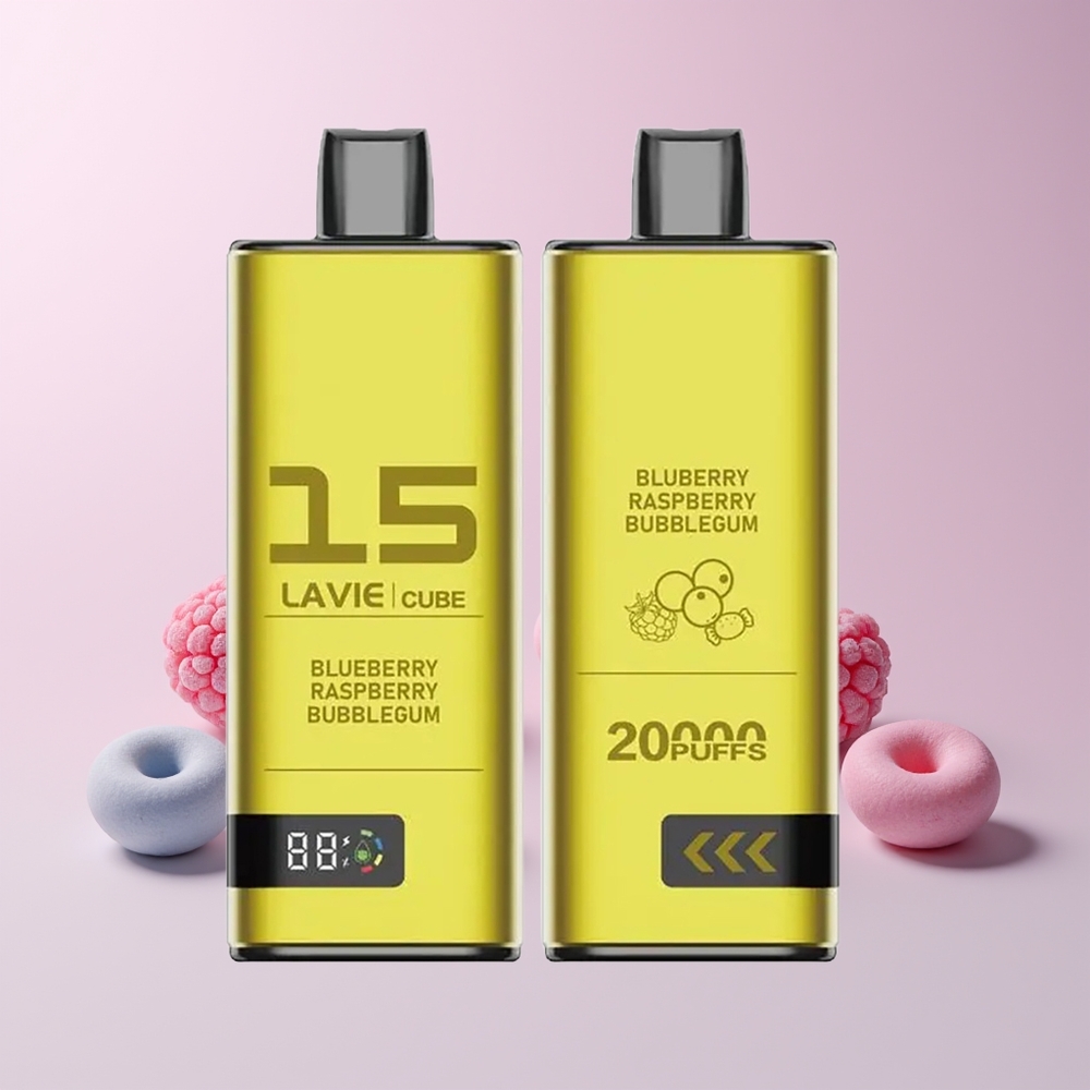 Lavie Cube 20000 Puffs 28ML Type C Norge Engros Blåbær Bringebær Tyggegummi