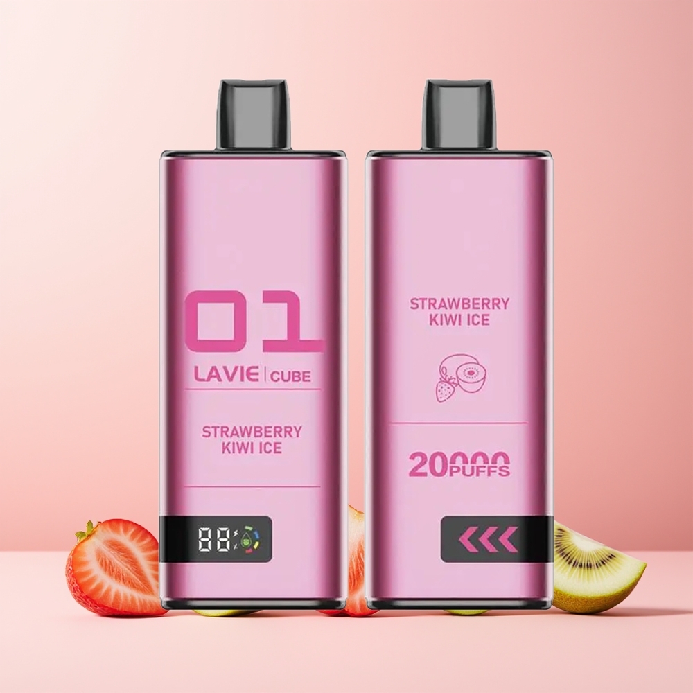 Lavie Cube 20000 Puffs Norge Engros Type C Jordbær Kiwi Is 28ML 600mAh