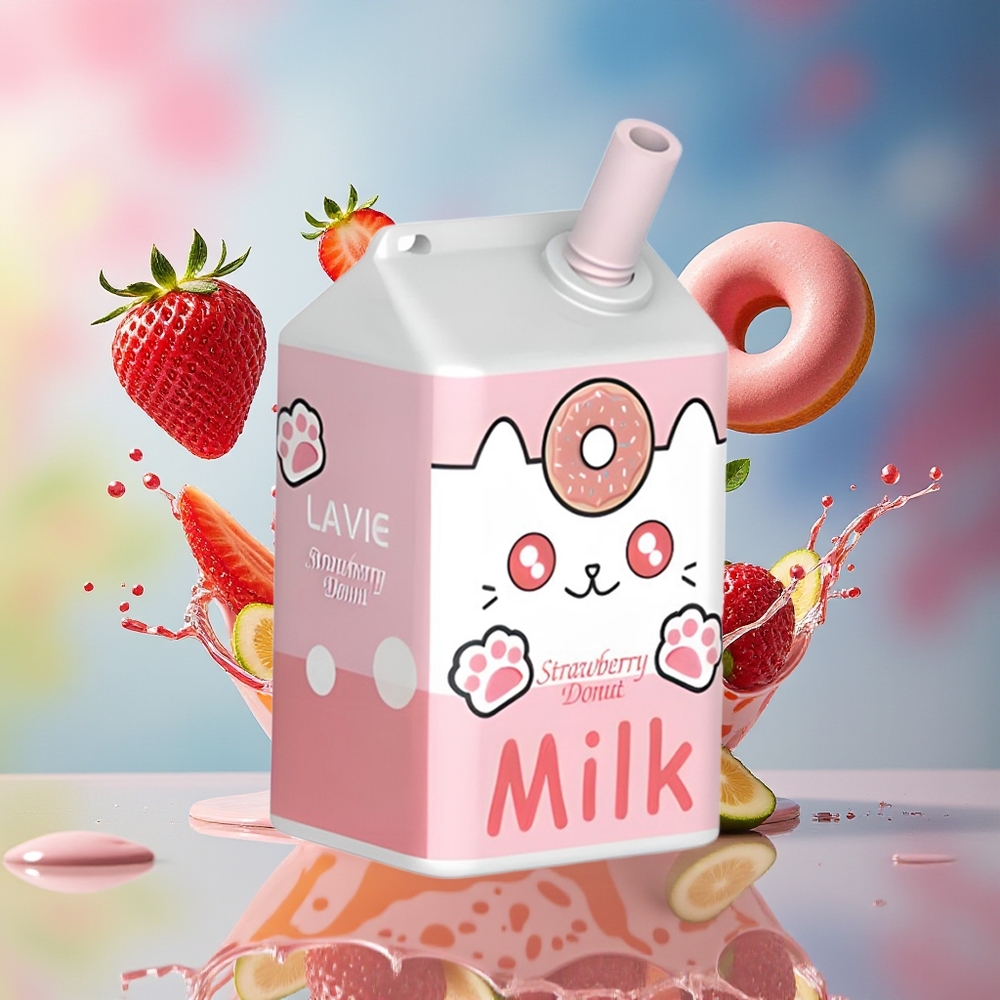 LAVIE Milk 7000 Puffs 16ML 600mAh Norge Engros Jordbærdonut