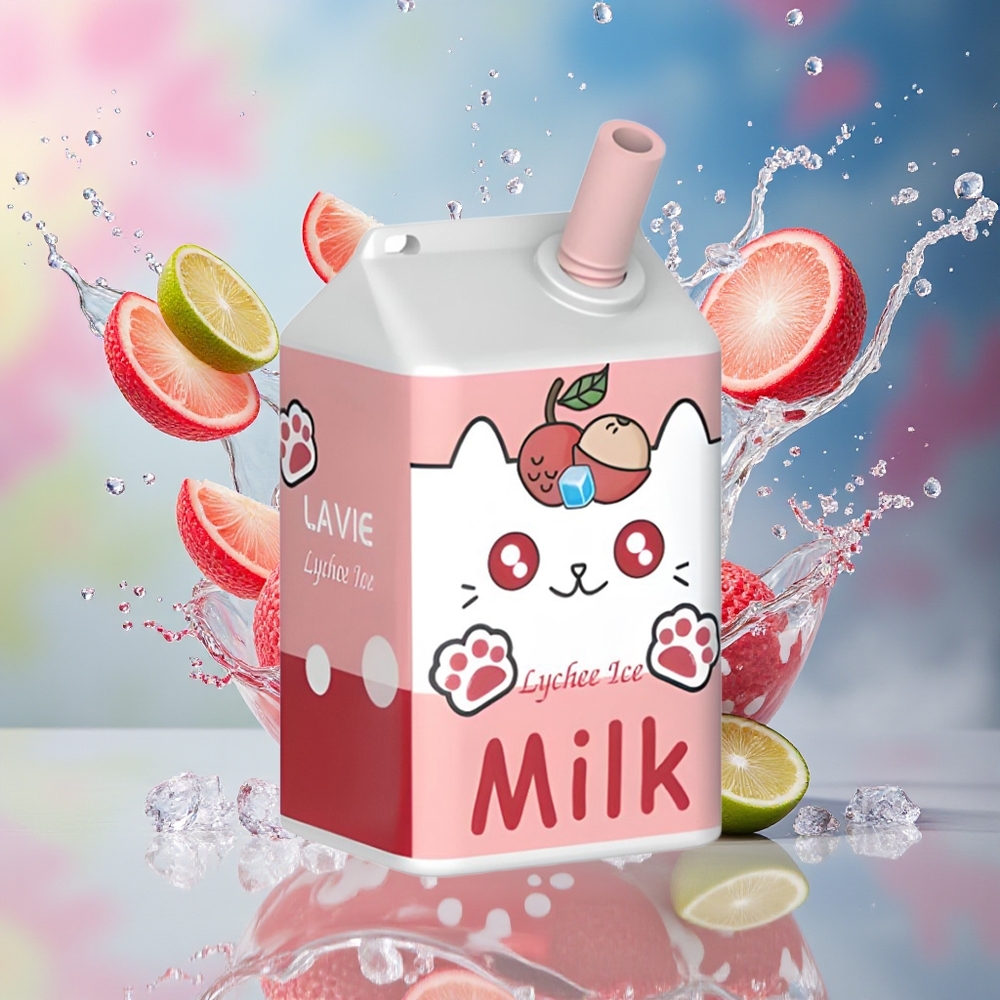 LAVIE Milk 7000 Puffs 16ML Norge Engros Type C Litchi Is